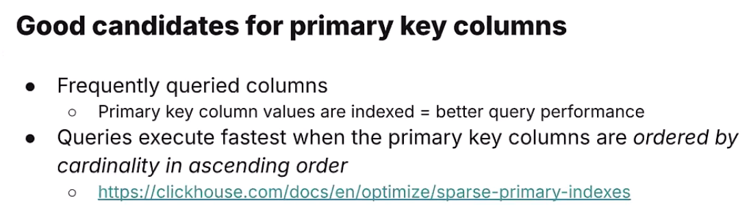 Primary Keys candidates